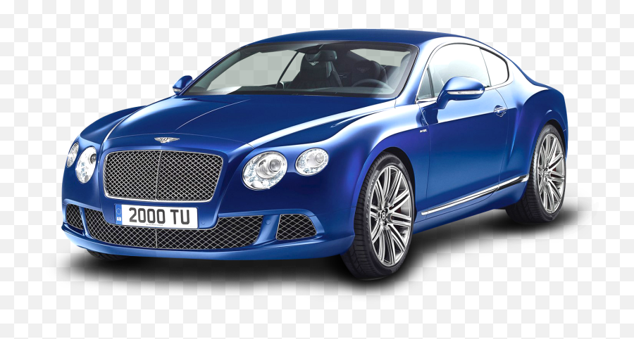 Download Blue Bentley Continental Gt Speed Car Png Image For - Luxury Names Of Cars,Speed Png