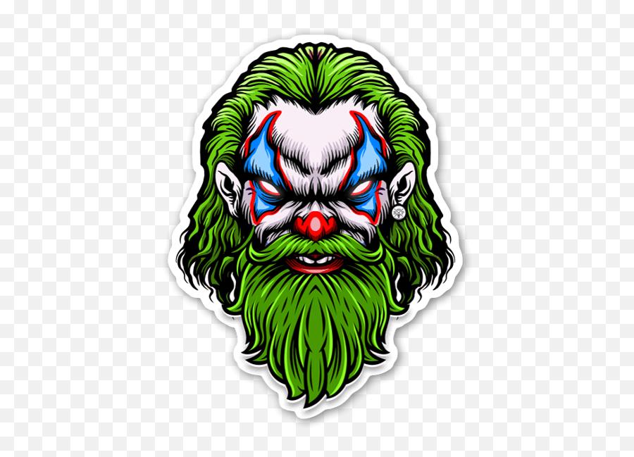 Bearded Clown - Stickerapp Clown Png,Clown Hair Png