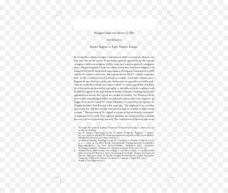 Pdf Introduction Border Regions In Early Modern Europe S - Document Png,Modern Border Png