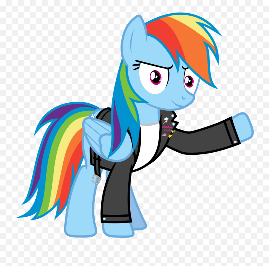 Clipart Free Library Leather Drawing Greaser - Mlp Jacket Rainbow Dash Rock Roll Png,Leather Jacket Png