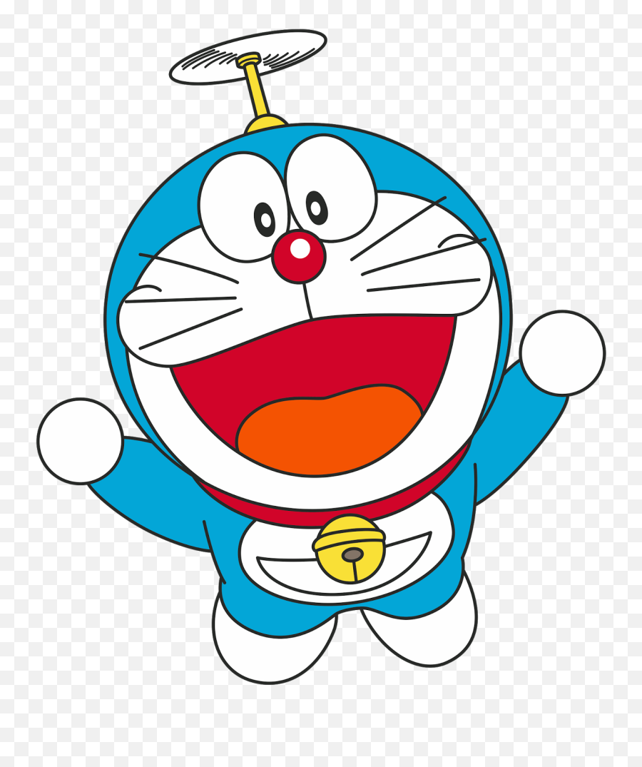 Download Nobi Smiley Doraemon Minamoto Shizuka Line Nobita - Doraemon With Bamboo Copter Png,Cartoon Smile Png