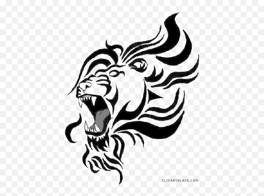 Lion Tattoo Animal Free Black White - Roaring Lion Tattoo Png,Lion Tattoo Png
