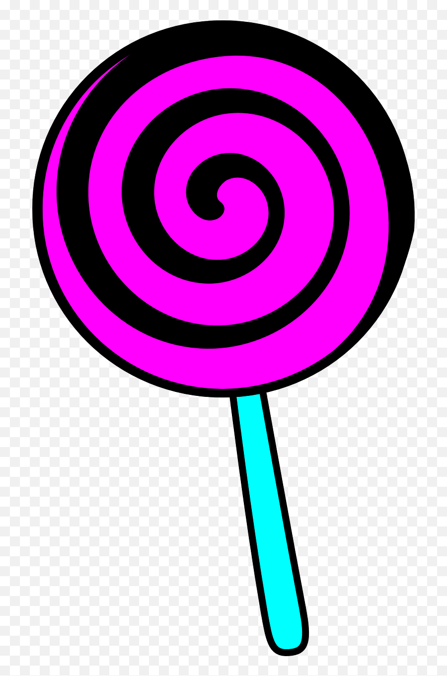Candy Lollipop Sweets - Clip Art Of A Lollipop Png,Lolipop Png