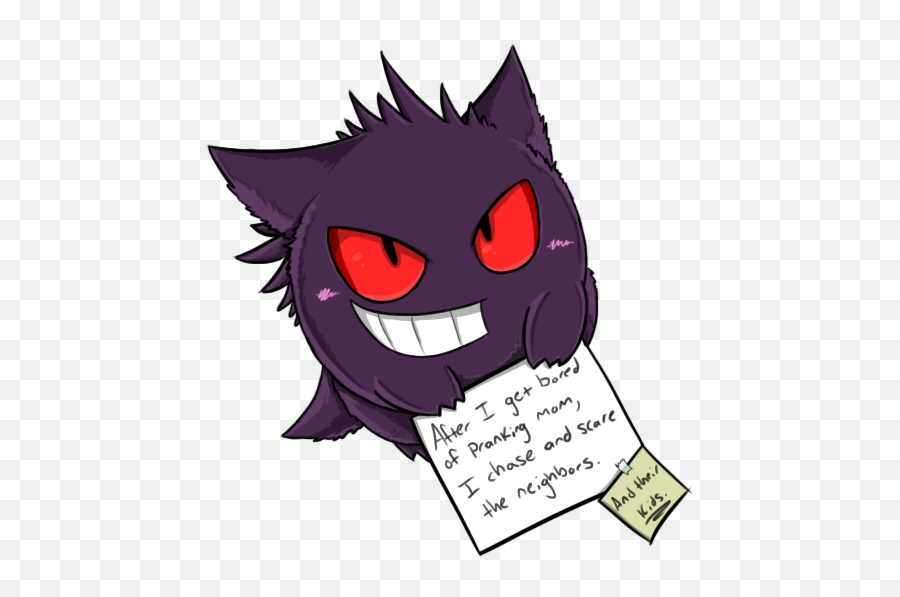 Download Gengar Shame - Pokemon Female Gengar Png Image With Pokémon X And Y,Gengar Png