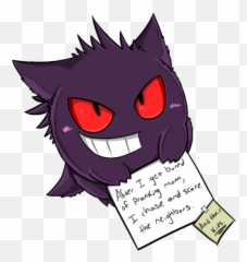 Download Gengar Shame - Pokemon Female Gengar Png Image With Pokémon X And Y,Gengar Png