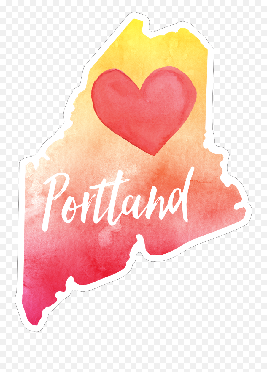 2699 - Watercolor Heart Maine Illustration Png,Watercolor Heart Png