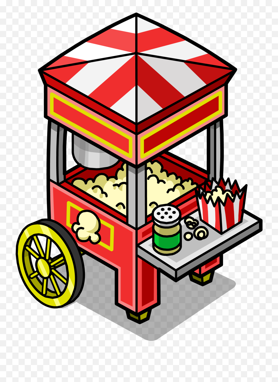 Download Popcorn Cart Sprite 002 - Popcorn Cart Clipart Png Transparent Popcorn Machine Clipart,Popcorn Clipart Png