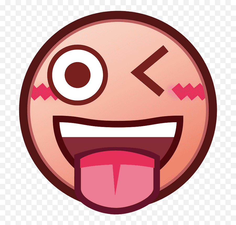 Winking Face With Tongue Emoji Clipart - Tongue Out Clipart Png,Wink Emoji Png