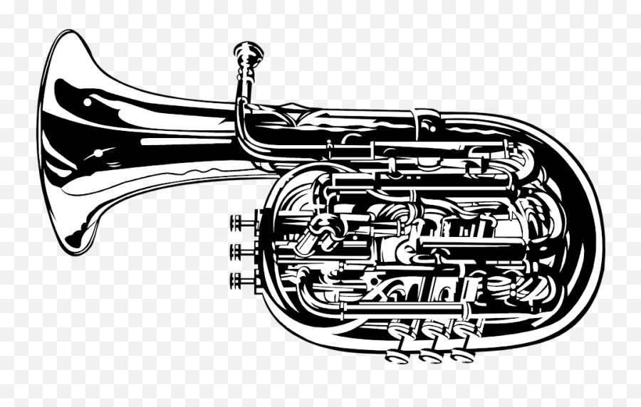 Tuba Free A 1 Clipart - Marching Band Instruments Clip Art Png,Tuba Png