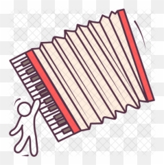 Accordion Icon Of Colored Outline Style - Horizontal Png,Accordion Png