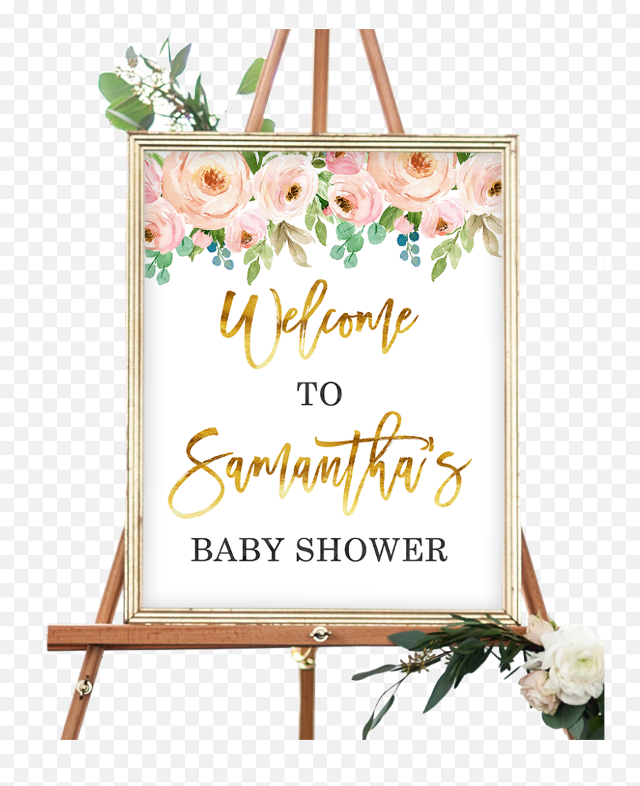 Fall Baby Shower Welcome Sign Png Image - Welcome To Baby Shower Signs,Welcome Sign Png