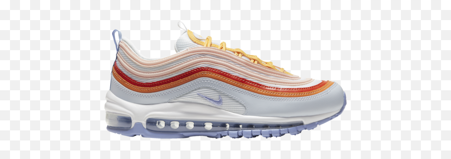 Nike Air Max 97 Casual Running Shoes - Grey Light Thistle Air Max 97 Gray White Thistle Png,White Nike Logo