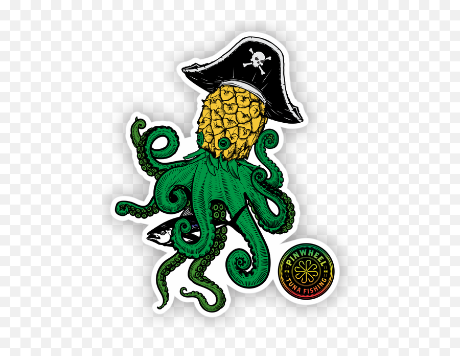 Pinwheel Pineapple Kraken Sticker - Pinwheel Tuna Png,Kraken Png
