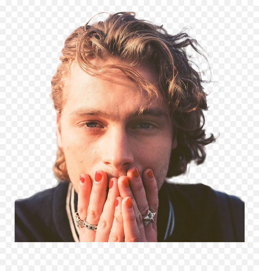 Luke Hemmings Red Nails Png Image With - Luke Hemmings Red Nails,Luke Harper Png