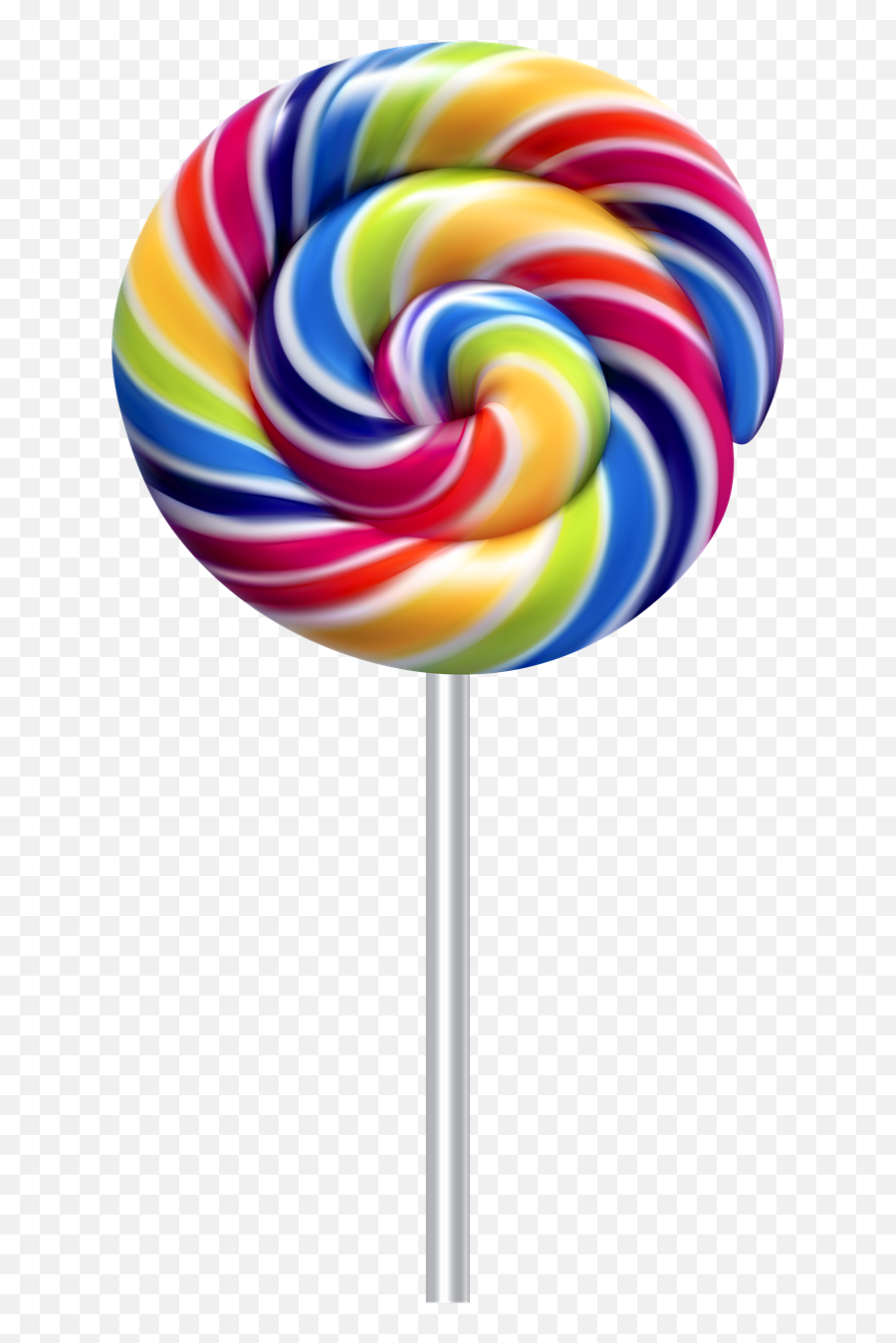 Rainbow Lollipop Png Transparent Image Arts - Transparent Background Swirl Lollipop Clipart,Transparent Rainbow Png