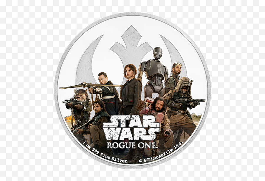 Star Wars Rogue One Rebellion - 1 Oz Pure Silver Star Wars Png,Rogue One Logo Png