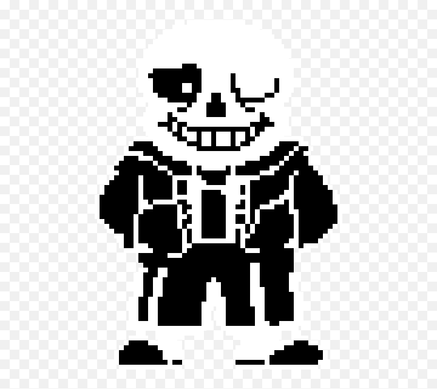 Sans undertale battle sprite remade pixel art