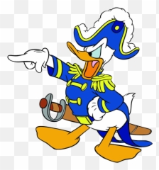 Transparent Background Donald Duck Png - Donald Duck Captain Boat,Duck Clipart Png