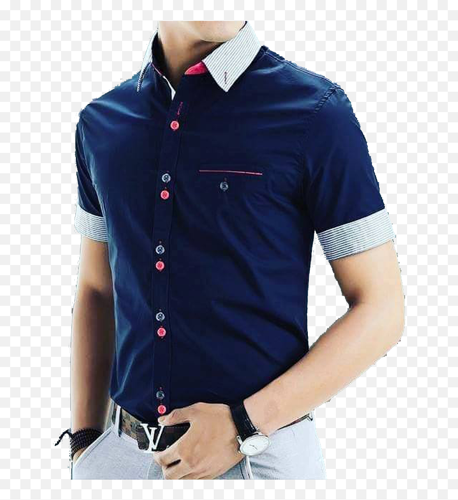 Blunelcom Short Sleeve Casual Shirt Png Button