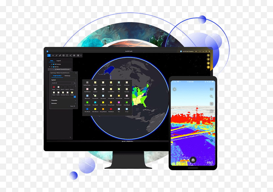 3d Earth Map App For Desktop U0026 Mobile Arcgis - Dot Png,Map Editor Icon