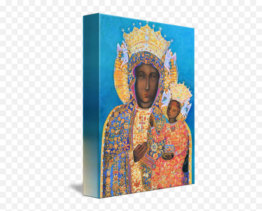 Black Madonna And Child Our Lady Of Czestochowa By Magdalena Walulik - Our Lady Of Czestochowa Cards Png,Czestochowa Icon