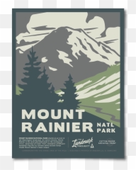 Mount Rainier National Park Poster - Azzuri Bay png