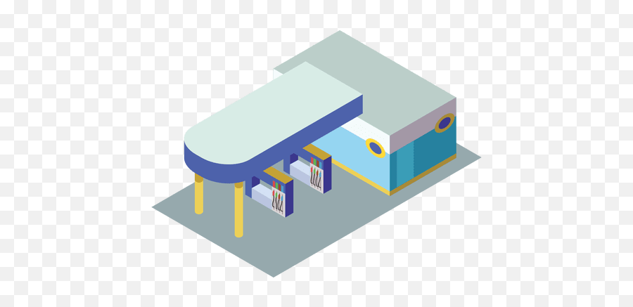 Isometric Gas Station Icon Transparent - Station Png,Gas Icon Transparent