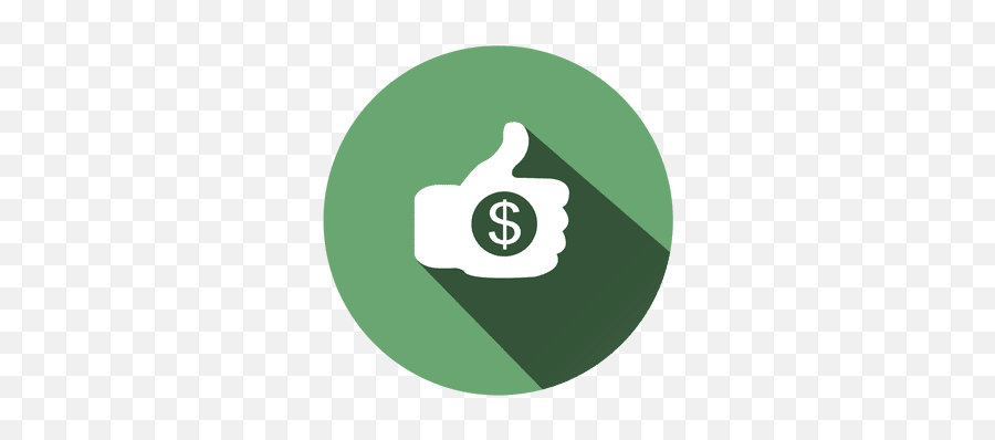 Thumb Dollar Circle Icon Transparent Png U0026 Svg Vector - Circulo Dolar Png,Green Thumb Icon
