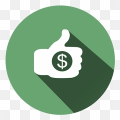 Thumb Dollar Circle Icon Transparent Png U0026 Svg Vector - Circulo Dolar Png
