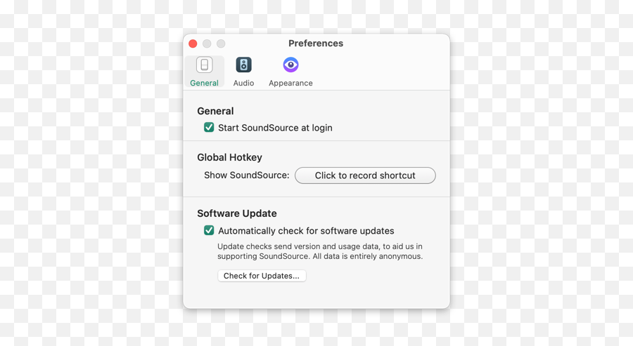 Rogue Amoeba Soundsource Manual - Dot Png,Data Usage Icon Disappeared