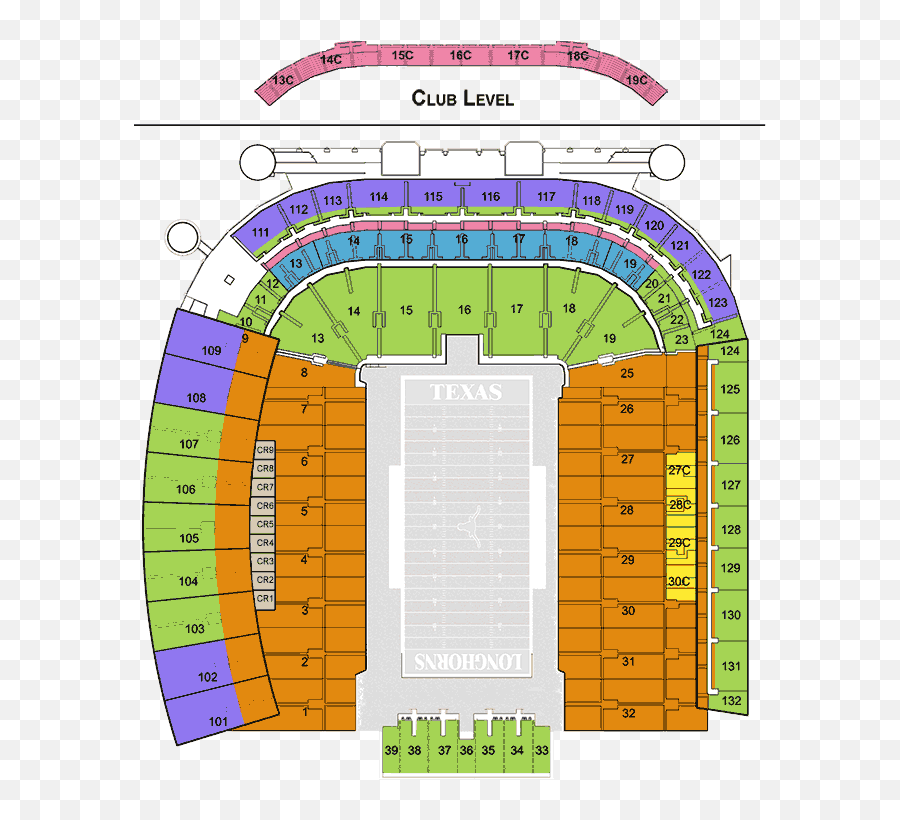 Texas Football Season Tickets - Darrell K Royal Stadium Map North Png,Icon Dkr