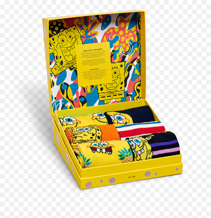 Spongebob 6 - Pack Gift Box Happy Socks Spongebob Png,Six Pack Icon