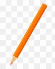 Color Pencil Orange Vector Icon - Clip Art Of Pencil Png,Colored Pencils Png