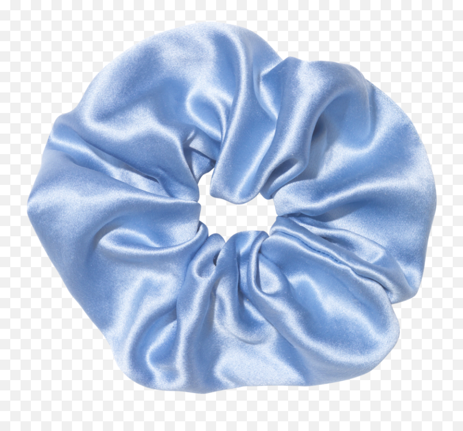 Scrunchie - Transparent Silk Blue Scrunchie Png,Scrunchie Png