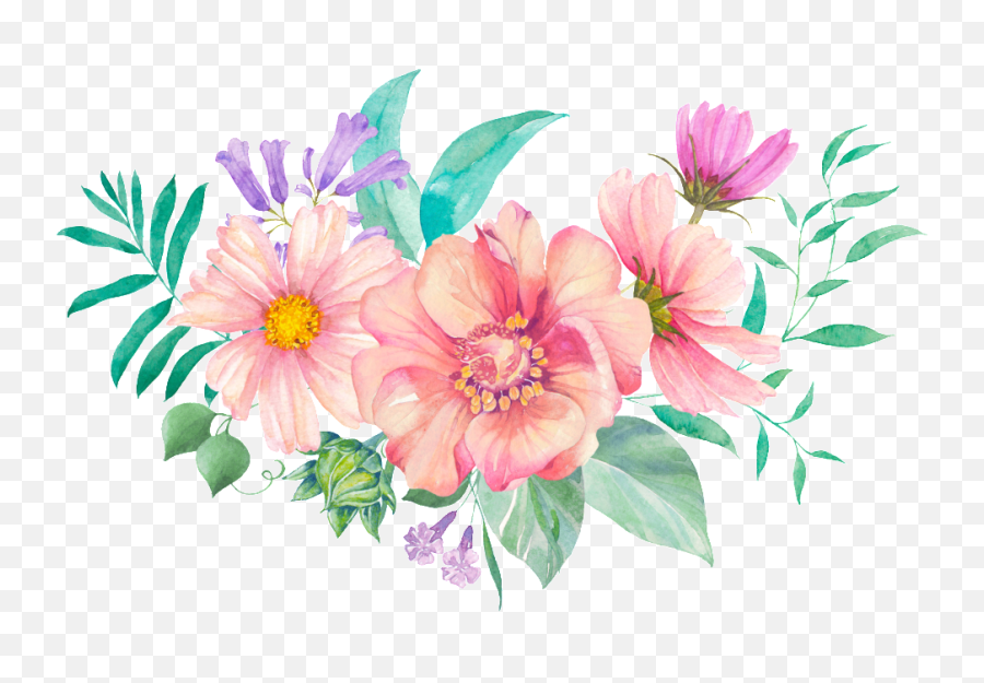 Cute Flower Cartoon Transparent - Flower Background Vector Png,Flower  Cartoon Png - free transparent png images 