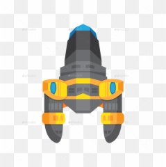 15 Flat Vector Spaceship Sprites - Transparent Background png
