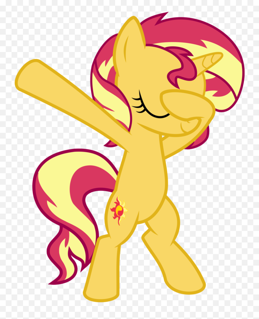 Acewissle Bipedal Dab Eyes Closed - Dabbing Sunset Shimmer Png,High Eyes Png