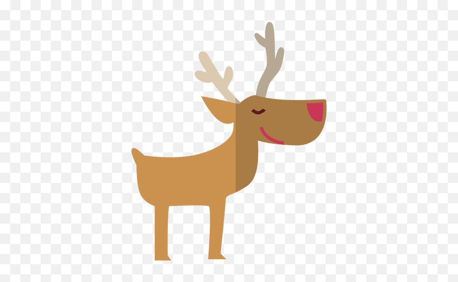 Reindeer Standing Flat Icon 10 - Transparent Png U0026 Svg Christmas Deer Icon Png,Reindeer Transparent