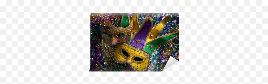 Mardi Gras Mask And Beads Wall Mural U2022 Pixers We Live To Change - Mardi Gras Png,Mardi Gras Mask Png