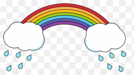 Rain Cloud Clipart - Rain Rainbow Clipart Png,Rain Cloud Png