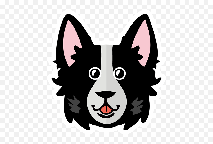 Border Collie Sticker - Just Stickers Illustration Png,Border Collie Png