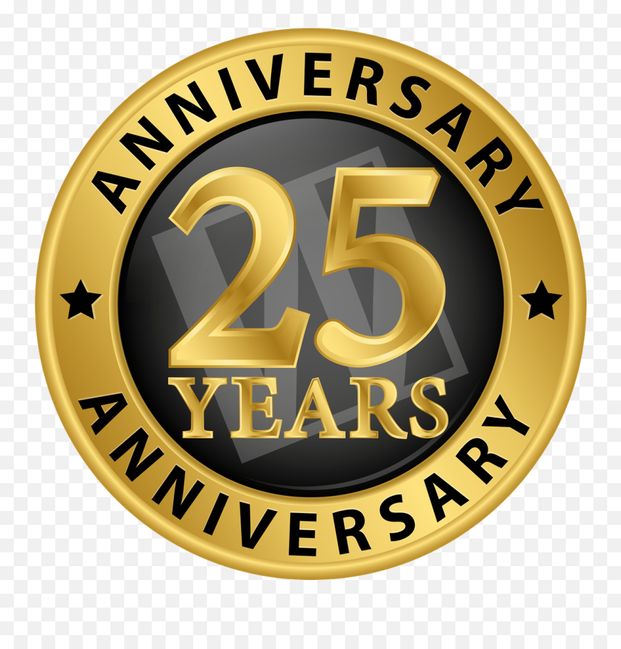 25th Anniversary Png - 25th Anniversary Silver 25 Year Emblem,25th Anniversary Logo