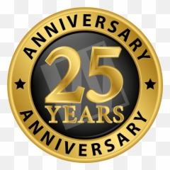 25th Anniversary Png - 25th Anniversary Silver 25 Year Emblem,25th Anniversary Logo