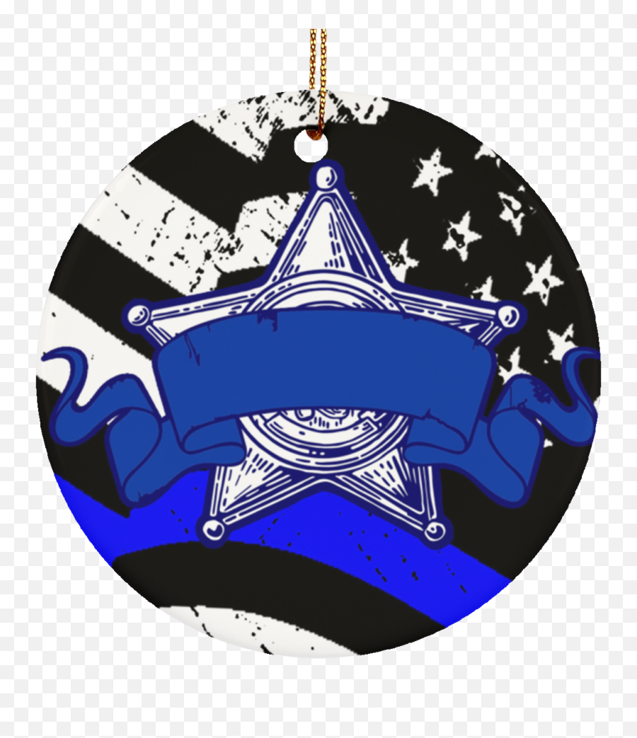 Police Inspired Ceramic Blue Line Grunge Flag Patriotic - Emblem Png,Patriotic Png