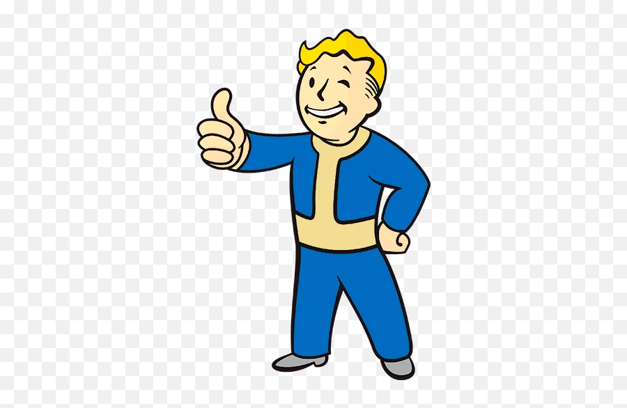 Download Free Vegas Yellow Fallout Child Hq Png - Vault Boy Thumbs Up Transparent,Fallout Logo Transparent