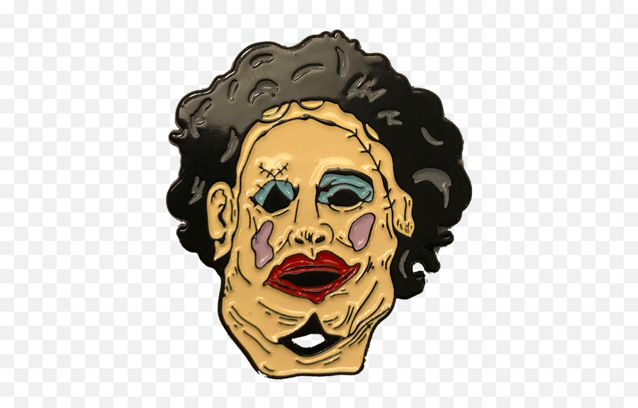Pin - Leatherface Face Pin Png,Leatherface Png