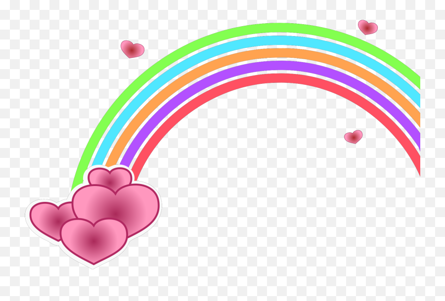 Valentine Rainbow Clip Art - Girly Png,Rainbow Clipart Transparent