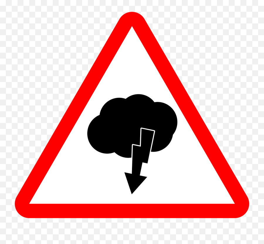 Storm Warning Thunderstorm - Free Vector Graphic On Pixabay Storm Warning Sign Png,Thunderstorm Png