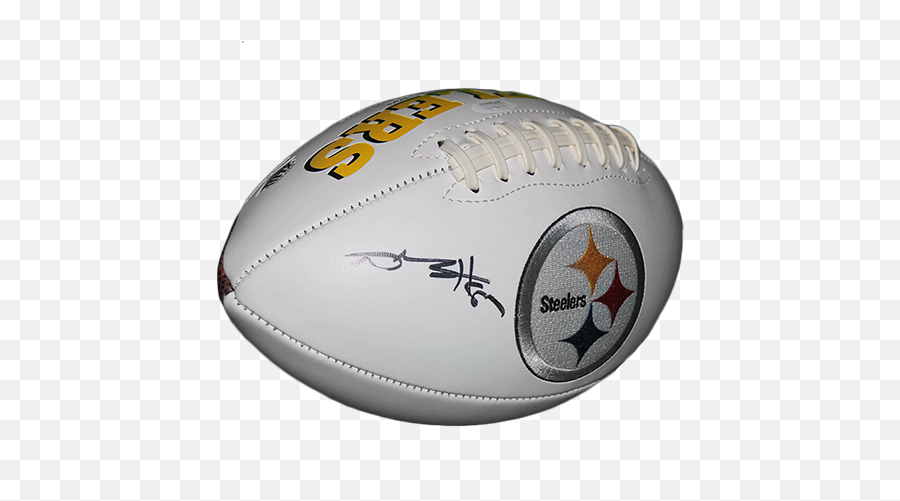 Antonio Brown Pittsburgh Steelers Autographed Full Size Logo Football Jsa - Football Autographed Paraphernalia Png,Steelers Logo Pic