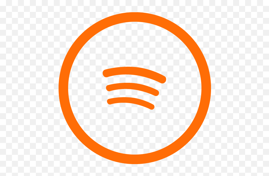 Icon Spotify - Transparent Orange Spotify Logo Png,Spotify Logo Font